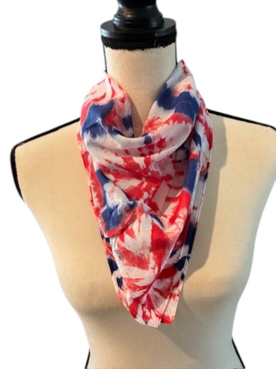 Accessories - Tie Dye Patriotic Bandanna